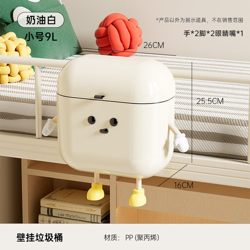 Wall-Mounted Trash Can for Home Use, High-End Large Size, Narrow Slit Waterproof Trash Can for Kitchen, Bathroom and Toilet with Lid
