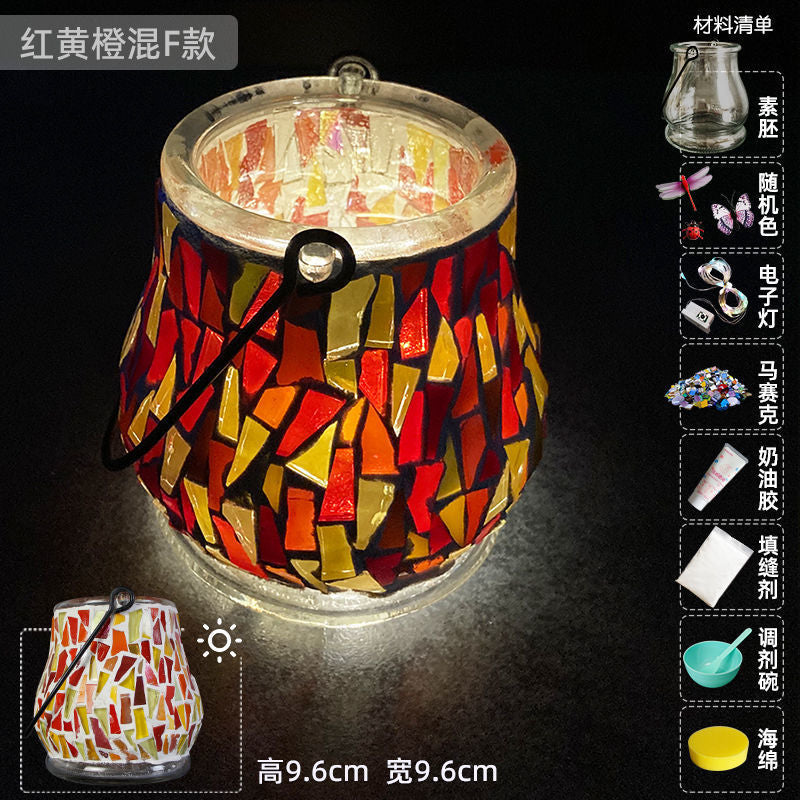 Glass Mosaic Candle Holder DIY